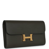 Hermes Constance Wallet To Go Vert De Gris Epsom Gold Hardware