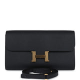 Hermes Constance Wallet To Go Black Epsom Gold Hardware