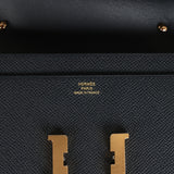 Hermes Constance Wallet To Go Black Epsom Gold Hardware