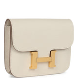 Hermes Constance Slim Wallet Craie Epsom Gold Hardware