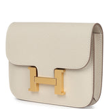 Hermes Constance Slim Wallet Craie Epsom Gold Hardware