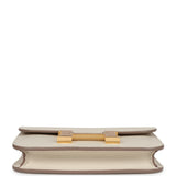 Hermes Constance Slim Wallet Craie Epsom Gold Hardware