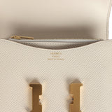 Hermes Constance Slim Wallet Craie Epsom Gold Hardware