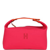 Hermes Bride-A-Brac GM Hibiscus Canvas Palladium Hardware