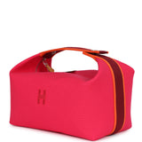 Hermes Bride-A-Brac GM Hibiscus Canvas Palladium Hardware