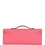 Hermes Kelly Cut Rose Azalee Swift Palladium Hardware