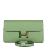 Hermes Constance Wallet To Go Vert Criquet Epsom Marquette Gold Hardware