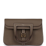 Hermes Halzan 25 Etoupe Clemence Gold Hardware