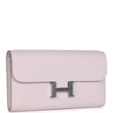 Hermes Constance Wallet To Go Mauve Pale Evercolor Palladium Hardware