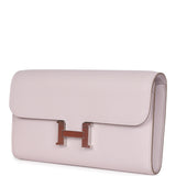 Hermes Constance Wallet To Go Mauve Pale Evercolor Palladium Hardware