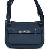 Hermes Mini Jypsiere Bleu De Prusse Swift Palladium Hardware