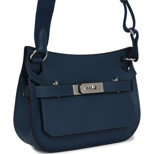 Hermes Mini Jypsiere Bleu De Prusse Swift Palladium Hardware
