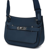 Hermes Mini Jypsiere Bleu De Prusse Swift Palladium Hardware