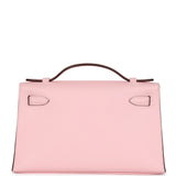 Hermes Kelly Pochette Rose Sakura Swift Palladium Hardware