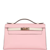 Hermes Special Order (HSS) Kelly Pochette Rose Sakura and Nata Swift Rose Gold Hardware