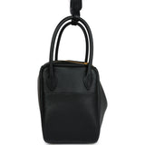 Hermes Lindy 26 Black Clemence Gold Hardware