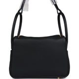 Hermes Lindy 26 Black Clemence Gold Hardware