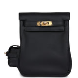 Hermes Mini Kelly Jump Backpack Black Swift Gold Hardware