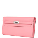 Hermes Kelly Wallet To Go Rose Confetti Epsom Palladium Hardware