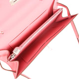 Hermes Kelly Wallet To Go Rose Confetti Epsom Palladium Hardware