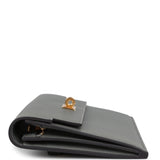 Hermes Kelly Pocket Long Wallet Gris Meyer Madame Gold Hardware