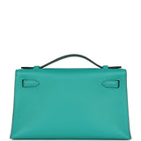 Hermes Kelly Pochette Vert Verone Swift Gold Hardware