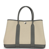 Hermes Garden Party 30 Gris Meyer Negonda and Beton Military Canvas Palladium Hardware