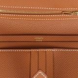 Hermes Bearn Compact Wallet Gold Epsom Gold Hardware