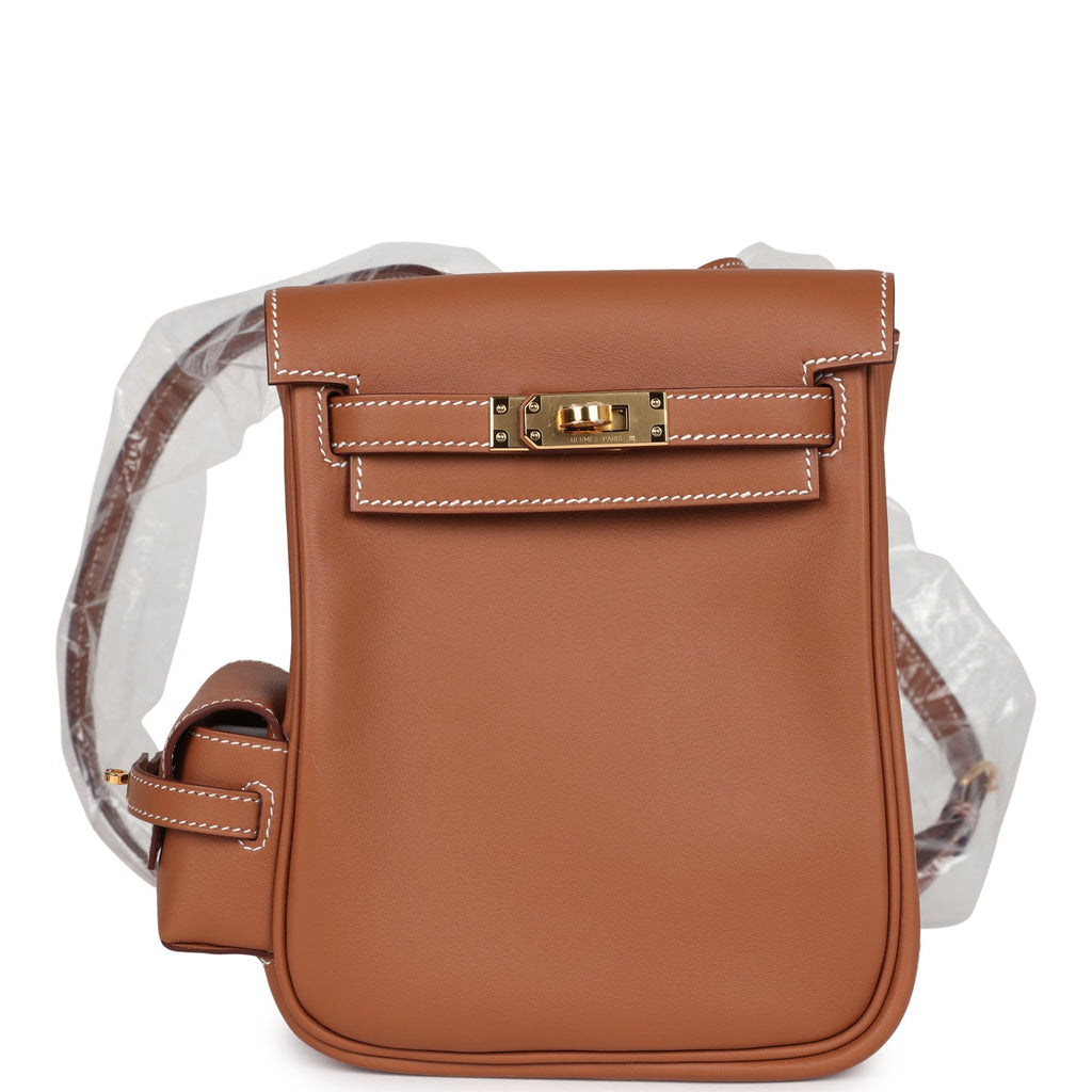 hermes mini backpack Hermes Mini Kelly Jump Backpack Gold Swift Gold Hardware