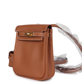 Hermes Mini Kelly Jump Backpack Gold Swift Gold Hardware