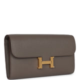 Hermes Constance Wallet To Go Etain Epsom Gold Hardware