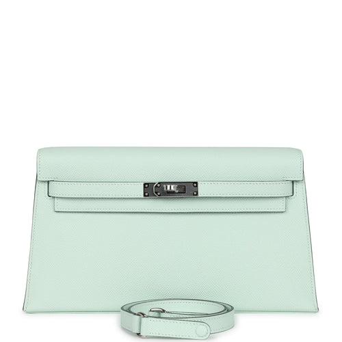 Hermes Kelly Elan Vert Peppermint Epsom Palladium Hardware