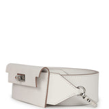 Hermes Kelly Pocket Bag Strap 105 CM Gris Pale Epsom and Swift Palladium Hardware