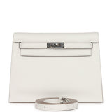 Hermes Kelly Danse Gris Pale Swift Palladium Hardware