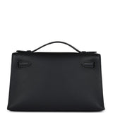 Hermes Kelly Pochette Black Swift Gold Hardware