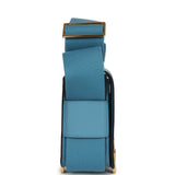 Hermes Geta Blue Jean Chevre Mysore Gold Hardware