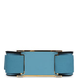 Hermes Geta Blue Jean Chevre Mysore Gold Hardware