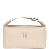 Hermes Bride-A-Brac GM Neutral Toile Canvas Palladium Hardware