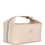 Hermes Bride-A-Brac GM Neutral Toile Canvas Palladium Hardware