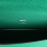 Hermes Kelly Pochette Vert Vertigo Swift Palladium Hardware