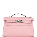 Hermes Kelly Pochette Rose Sakura Swift Palladium Hardware