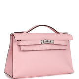 Hermes Kelly Pochette Rose Sakura Swift Palladium Hardware