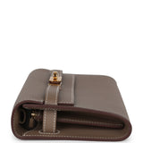 Hermes Kelly Wallet To Go Etoupe Evercolor Gold Hardware