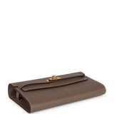 Hermes Kelly Wallet To Go Etoupe Evercolor Gold Hardware