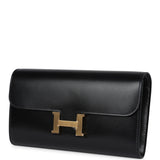 Hermes Constance Wallet To Go Black Box Gold Hardware