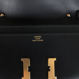 Hermes Constance Wallet To Go Black Box Gold Hardware