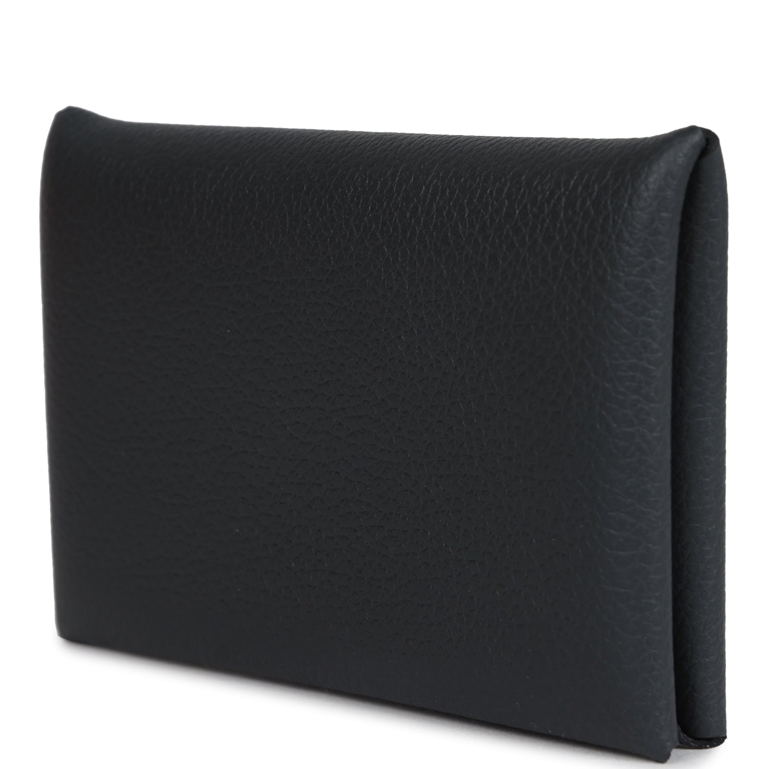 Porte-cartes Compact Hermès Calvi Duo En Evercolor - Bleu Océan - Neuf Avec étiquettes