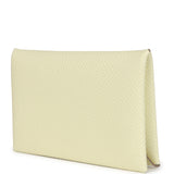 Hermes Calvi Card Holder Jaune Milton Epsom Palladium Hardware