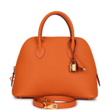 Hermes 1923 Bolide 25 Orange Epsom Gold Hardware