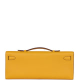 Hermes Kelly Cut Jaune Ambre Swift Gold Hardware